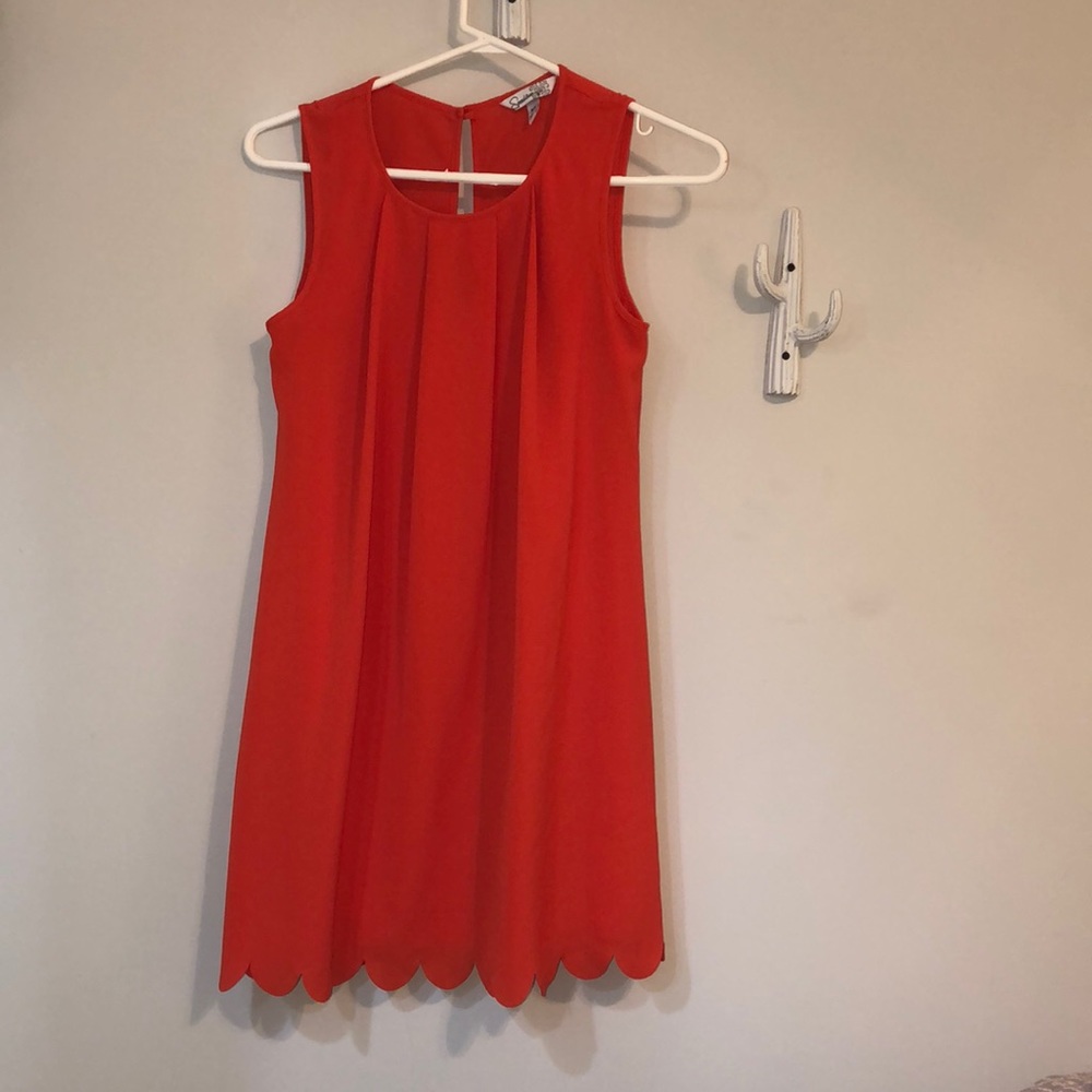 Speechless coral shift dress